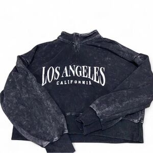 Los Angeles California Women's Black Zip-Up Jacket